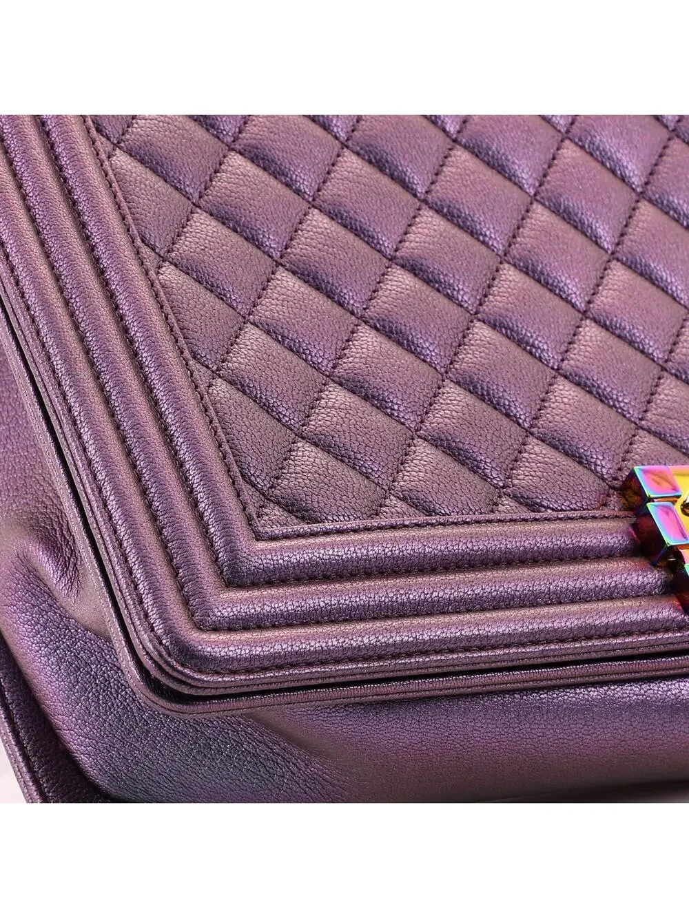 Chanel Boy Flap Bag Quilted Iridescent #303883C40B